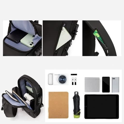 ✅Elektroniczna Torba Wodoodporna.
Hasło Szyfrowe i Stacja Ladowania
(Interfejs)
UNISEX