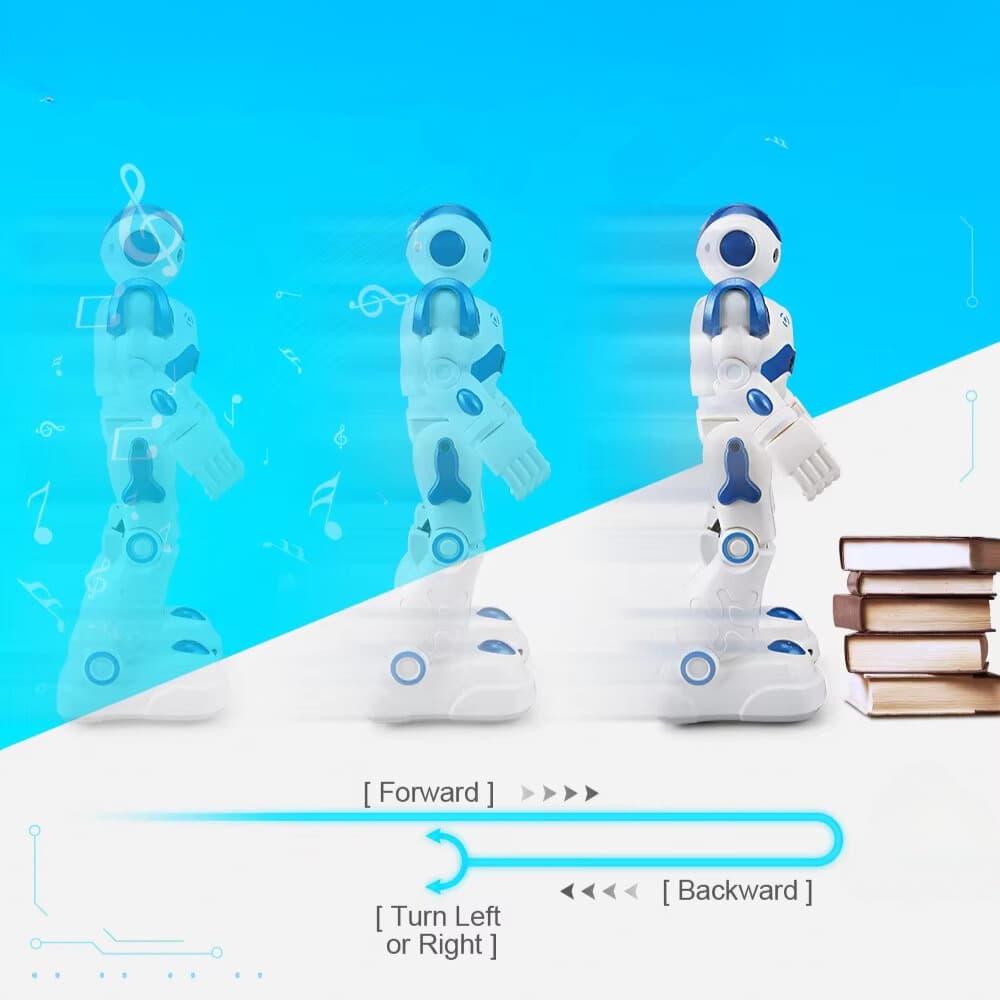 ✅Robot Interaktywny z Funkcją Sterowania Gestami. 
Patrole/Omijanie Przeszkód.
Oczy LED.