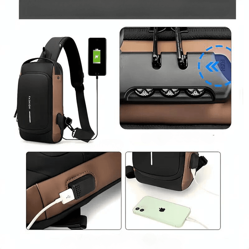 ✅Elektroniczna Torba Wodoodporna.
Hasło Szyfrowe i Stacja Ladowania
(Interfejs)
UNISEX